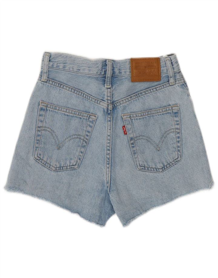 LEVI'S Damen Ribcage Denim-Shorts mit hoher Taille, W24, XS, Blau, Baumwolle