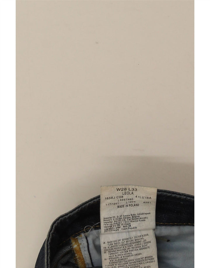 Lee Damen Leola Bootcut Jeans W28 L32 Marineblau Baumwolle