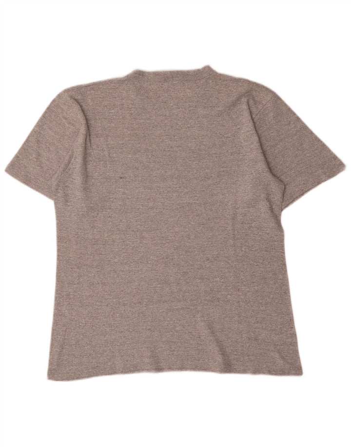Champion Womens Graphic T-Shirt Top UK 14 Mittelgraue Baumwolle