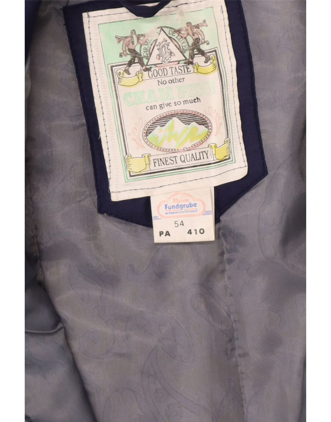 VINTAGE Mens Utility Jacket IT 54 2XL Navy Blue Polyester Vintage Vintage and Second-Hand Vintage from Messina Hembry 