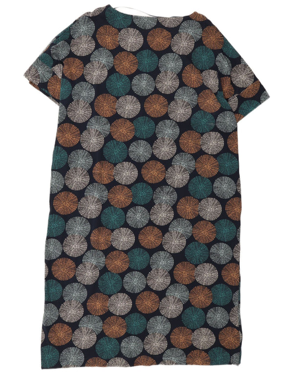 Seasalt Damen Etuikleid UK 20 2XL Marineblaue geometrische Baumwolle