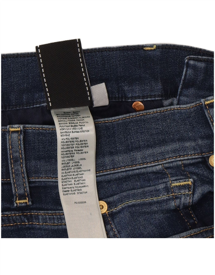 7 For All Mankind Damen Bootcut-Jeans W28 L34 Blaue Baumwolle