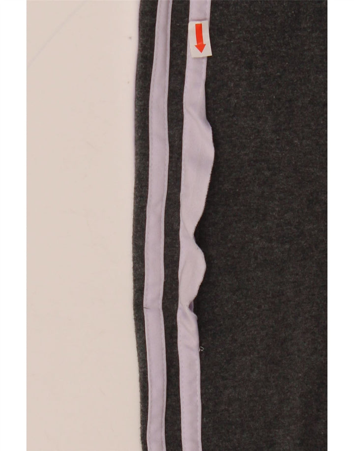 ADIDAS Damen Leggings UK 12 Mittelgraue Baumwolle