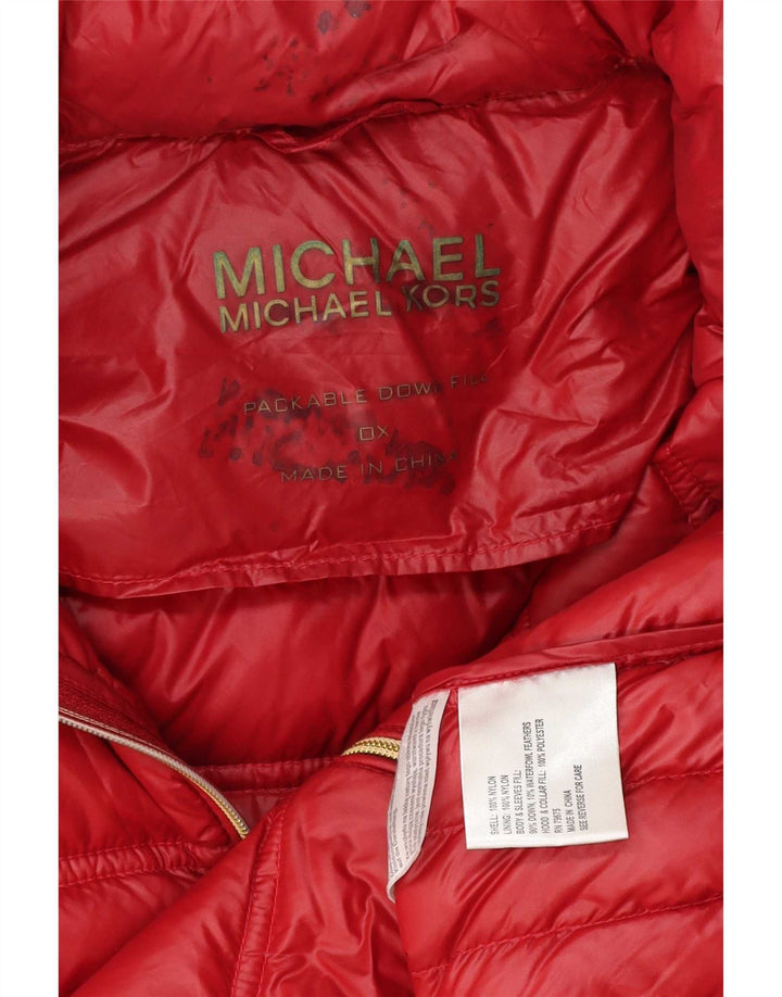 Marks & Spencer Wattierte Damenjacke mit Kapuze, UK 18, XL, Rot, Polyester