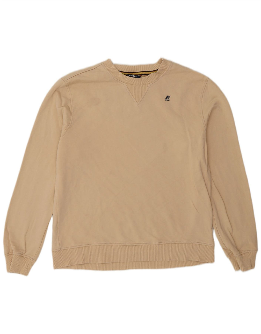 K-Way Herren-Sweatshirt, Pullover, Größe L, Beige, Baumwolle