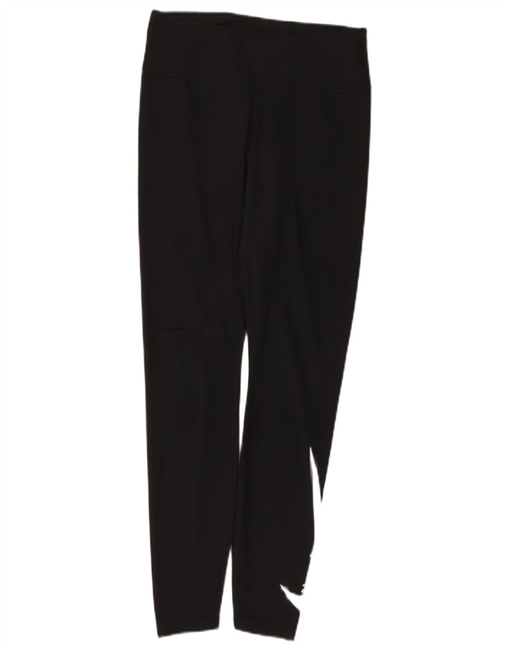 Nike Damen Dri Fit Graphic Leggings UK 12 Mittelschwarzes Polyester