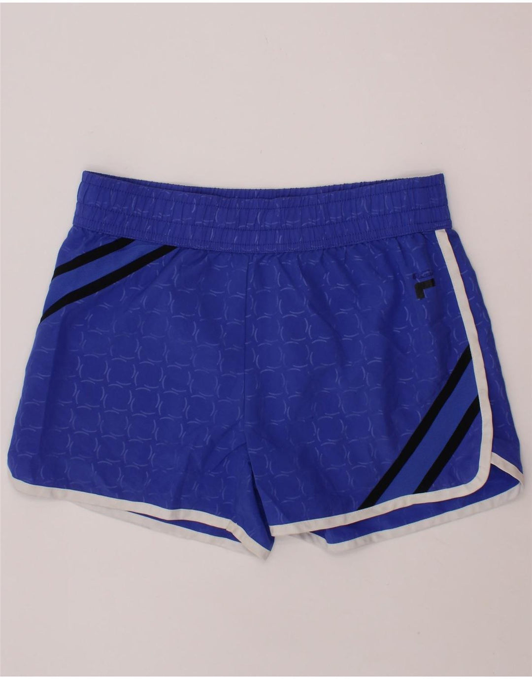 FILA Sportshorts für Mädchen, 10–11 Jahre, mittelblaues geometrisches Polyester