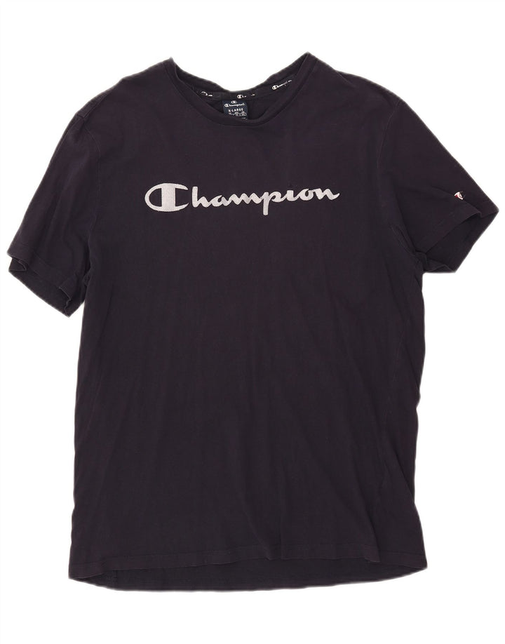 Champion Herren Grafik-T-Shirt-Oberteil XL Marineblau