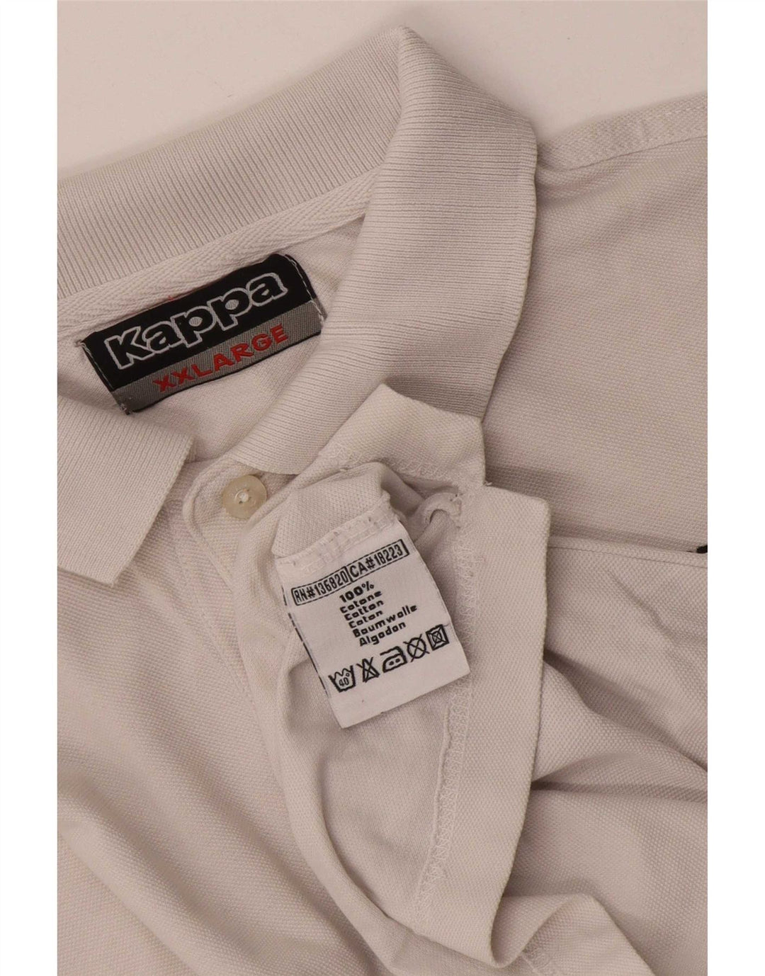 Kappa Herren Poloshirt 2XL Weiße Baumwolle