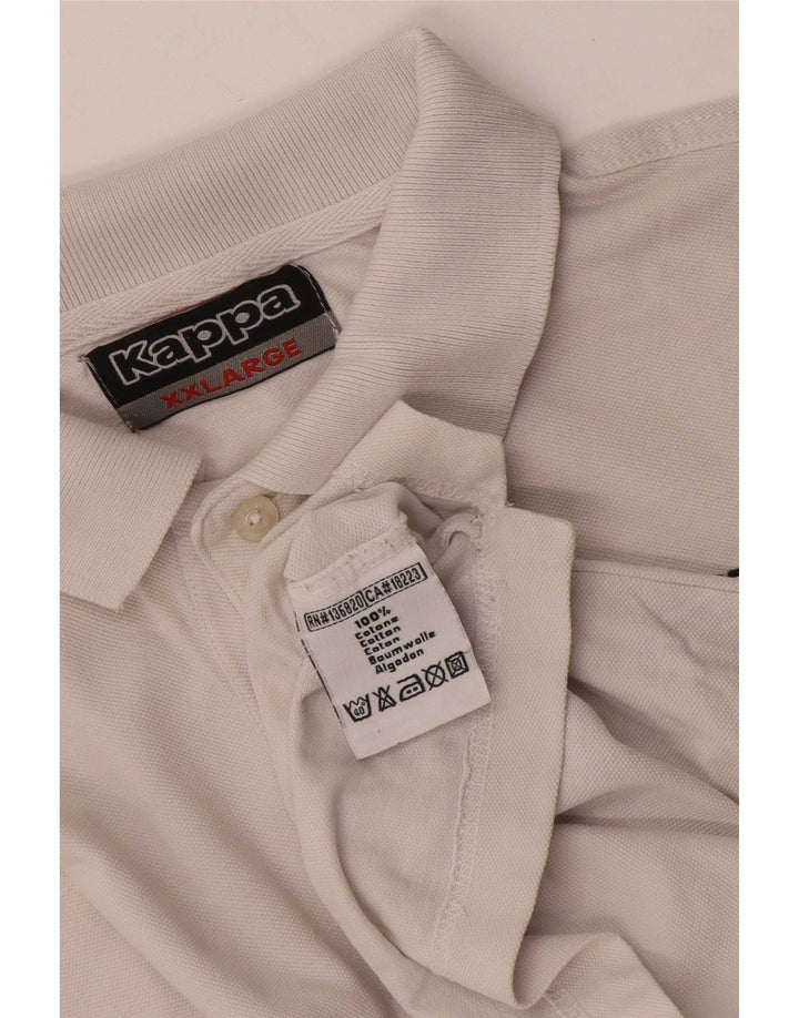 Kappa Herren Poloshirt 2XL Weiße Baumwolle