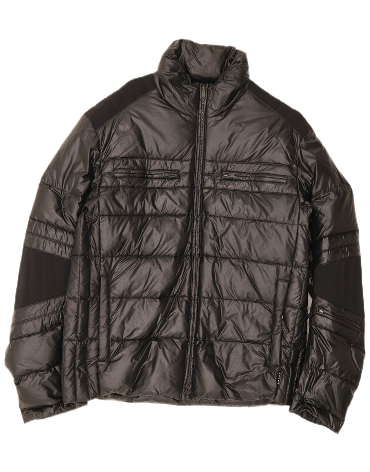 Belfe & Herren Wattierte Jacke UK 44 2XL Schwarzes Nylon