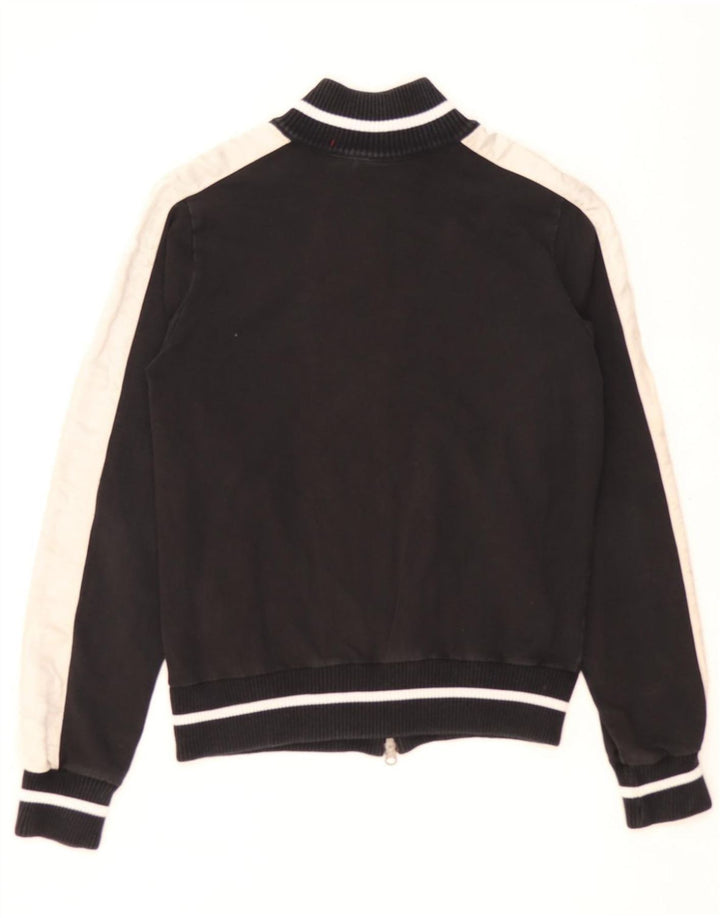 PUMA Womens Graphic Tracksuit Top Jacket UK 12 Medium Black Colourblock Vintage Puma and Second-Hand Puma from Messina Hembry 