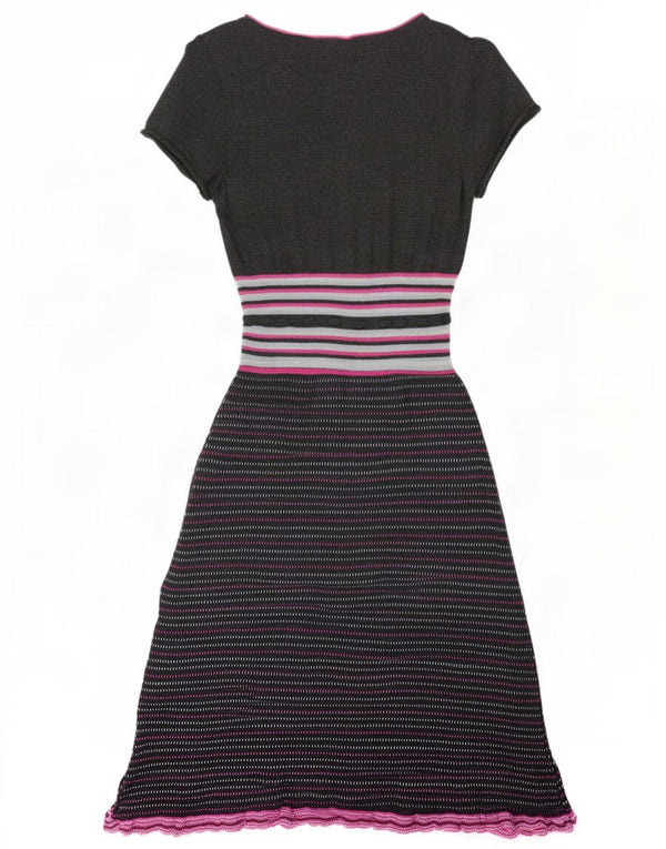 White Stuff A-Linien-Kleid für Damen, UK 12, Mittelgrau, gestreift, Baumwolle
