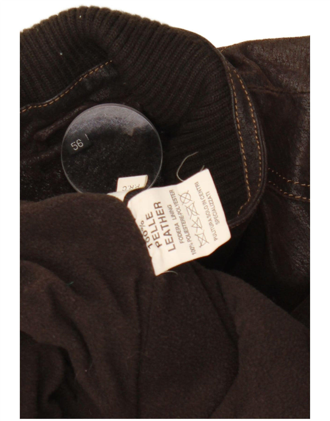 VINTAGE Herren Lederjacke IT 56 3XL Braunes Leder