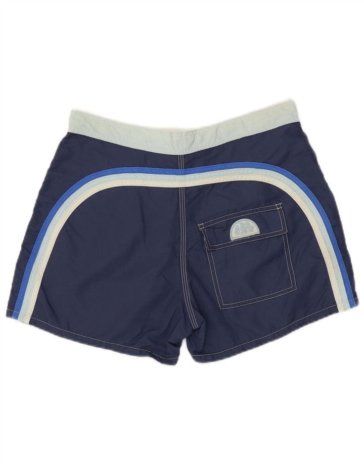 SUNDEK Herren-Badeshorts aus mittelblauem Colourblock-Nylon