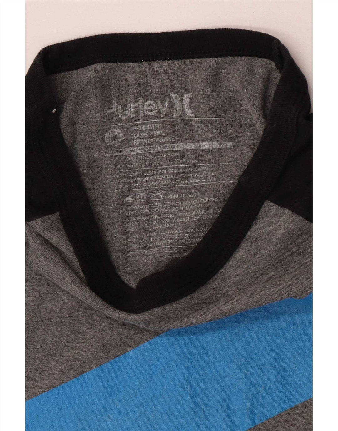 Hurley Jungen Premium Fit Graphic Top Langarm 15–16 Jahre Mittelgrau
