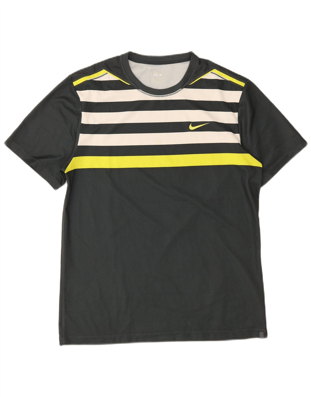Nike Herren T-Shirt Top UK 39/41 Mittelgrünes Colourblock-Polyester