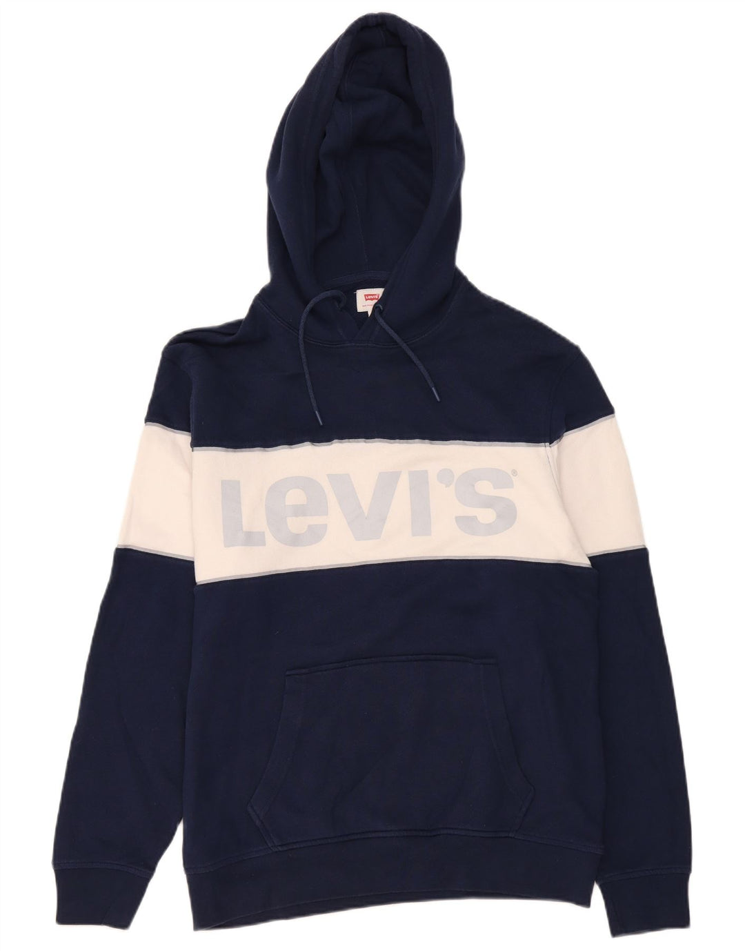 Levi's Herren-Kapuzenpullover mit Grafik, mittelgroß, Marineblau, Colourblock-Baumwolle