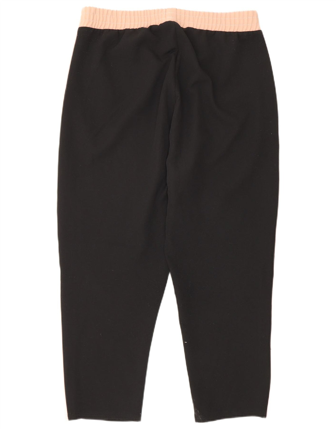 Zara Damen Crop-Trainingshose UK 12 Mittelschwarz Farbblock