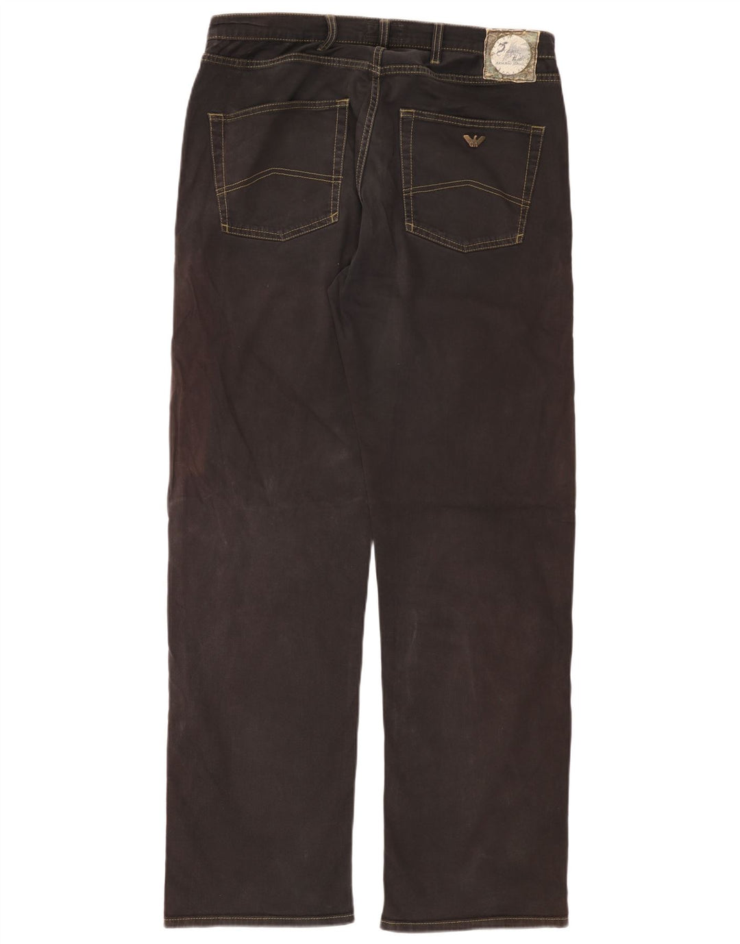 ARMANI Herren Straight Jeans W36 L34 Schwarz