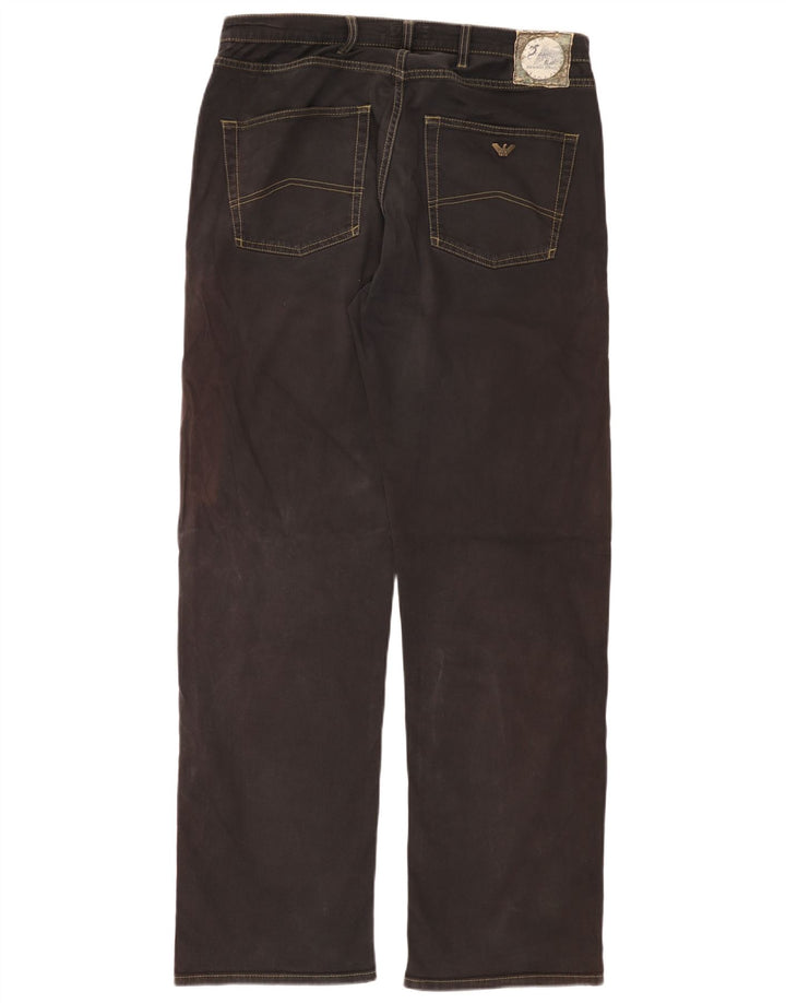 ARMANI Herren Straight Jeans W36 L34 Schwarz