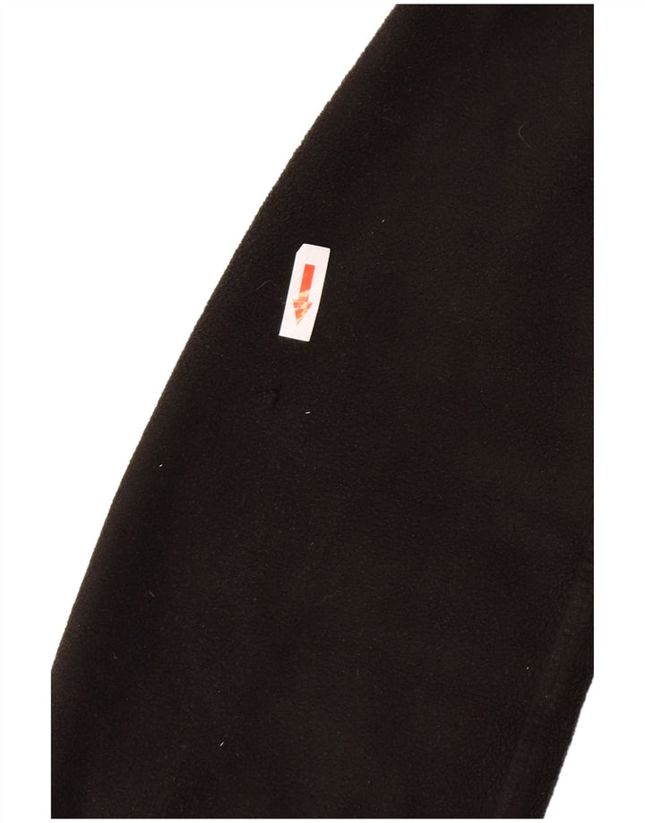 Dickies Herren-Fleecepullover mit Reißverschluss am Hals, groß, aus schwarzem Polyester