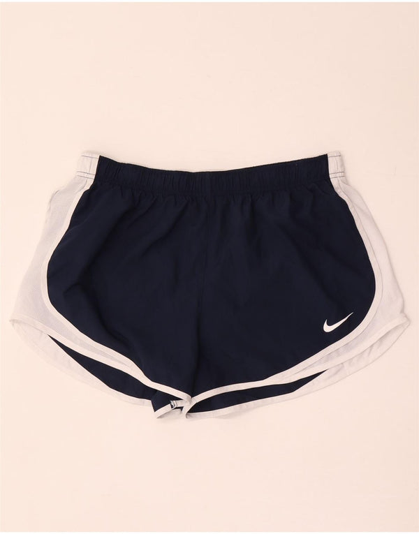Nike Damen Dri Fit Sport Shorts UK 18 XL Marineblau Colourblock Polyester