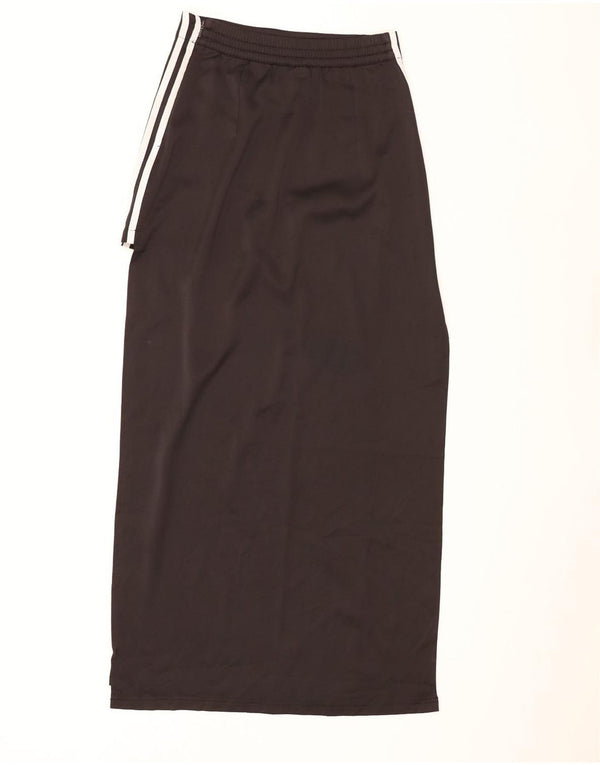Adidas Damen Maxirock mit hoher Taille, UK 8, Größe S, W28, Schwarz, Farbblock