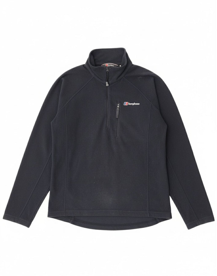 Berghaus Herren-Fleecepullover mit Reißverschluss am Hals, klein, marineblau, Polyester