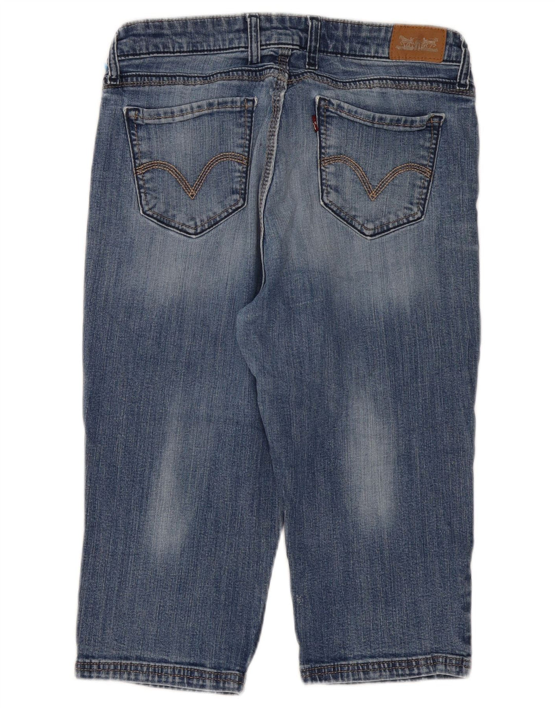 LEVI'S Damen Capri-Jeans US 12 Large W31 L18 Blaue Baumwolle