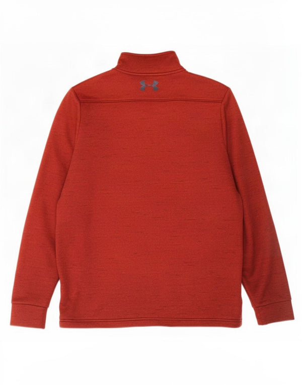 Under Armour Herren Cold Gear Zip Neck Sweatshirt Pullover Small Maroon Flecked