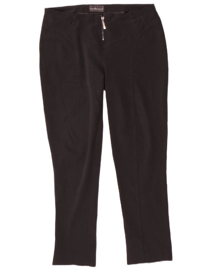 ROCCOBAROCCO Damen Slim Freizeithose W34 L29 Schwarz