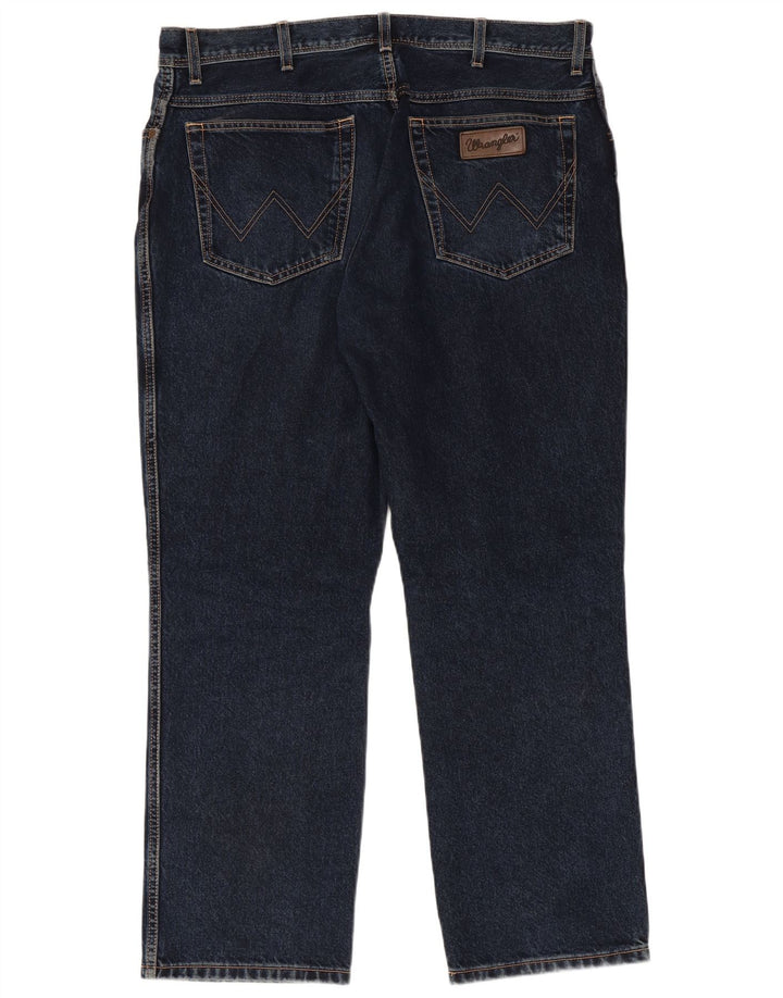 WRANGLER Herren Straight Jeans W38 L30 Marineblaue Baumwolle