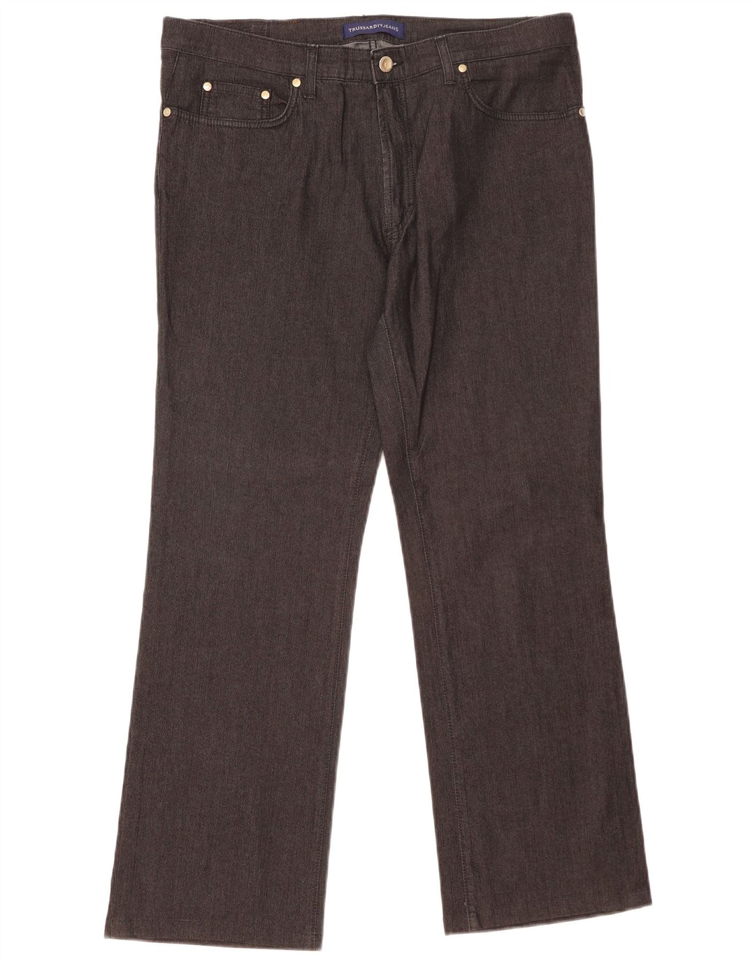 Trussardi Damen Bootcut Jeans W34 L29 Schwarze Baumwolle