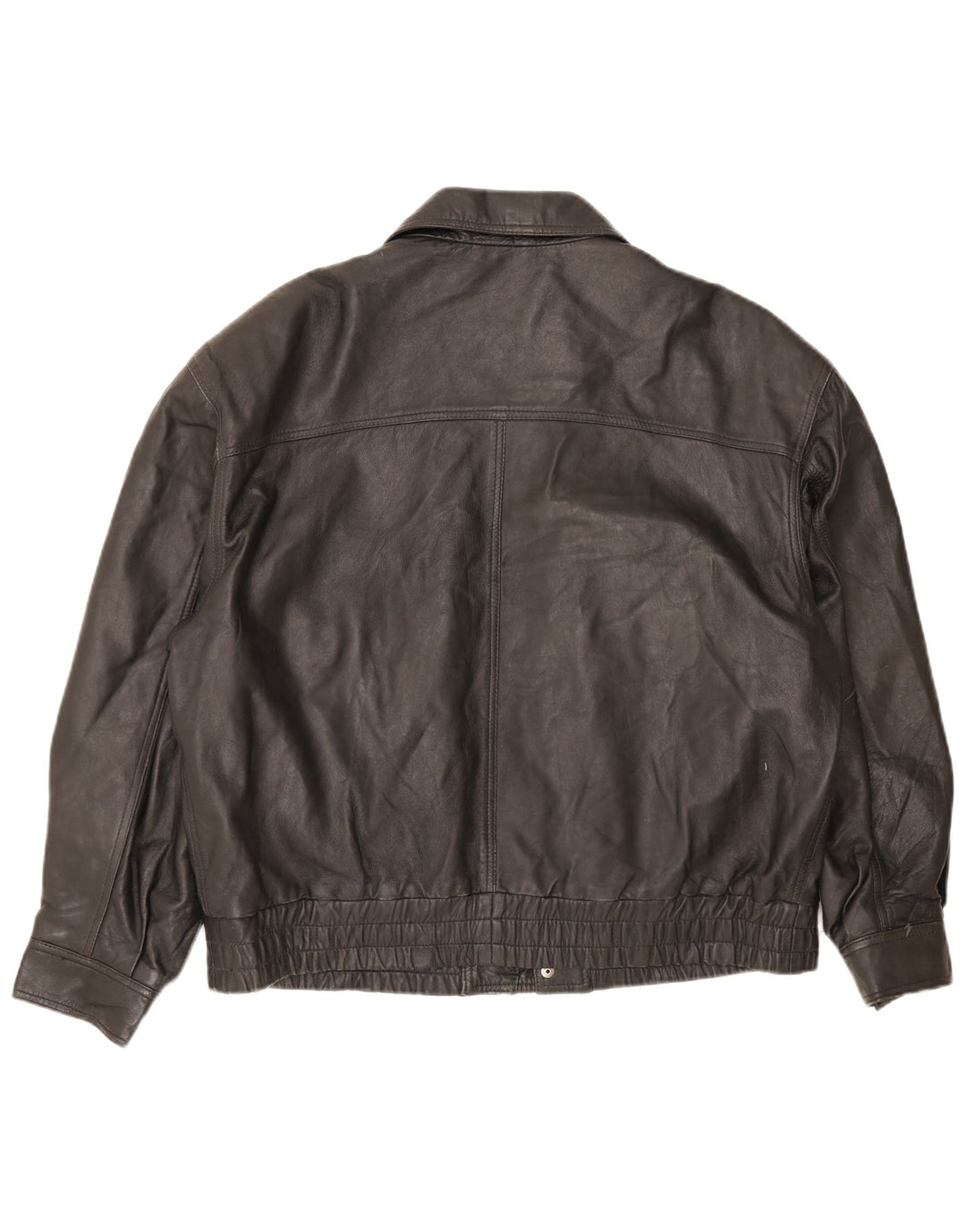 Vintage Herren Lederjacke IT 50 Großes schwarzes Leder