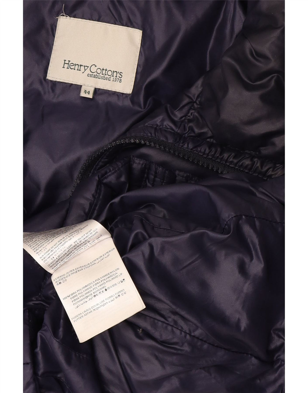 Henry Cottons Damen Wattierte Jacke IT 44 Medium Navy Blue Polyamid