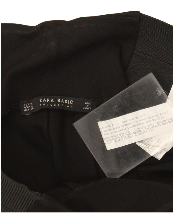 Zara Damen Leggings UK 12 Medium Schwarz Viskose