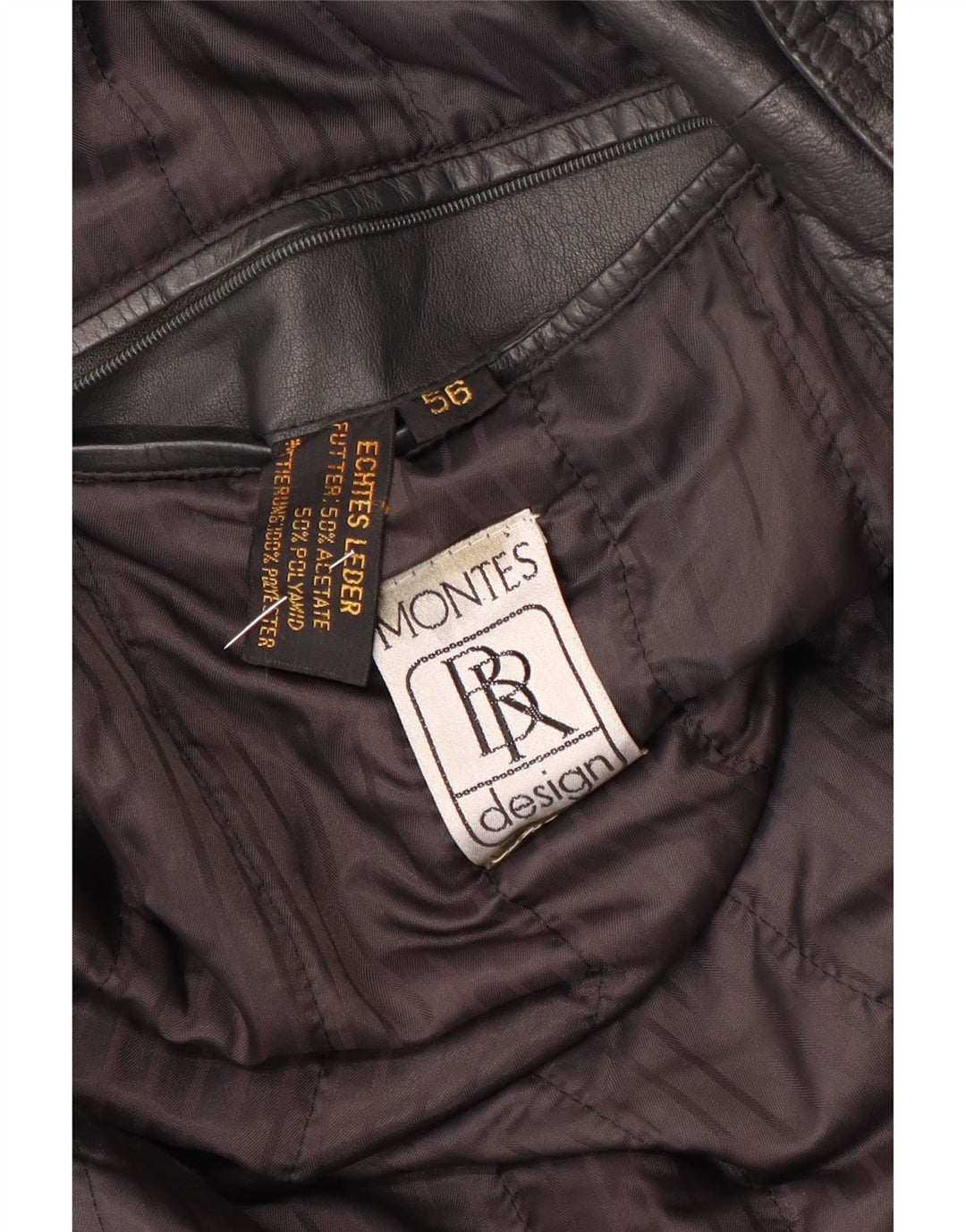 Montes Herren Ledermantel IT 56 3XL Schwarzes Leder