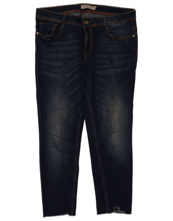 Zara Damen Slim Jeans EU 44 XL W34 L24 Marineblau