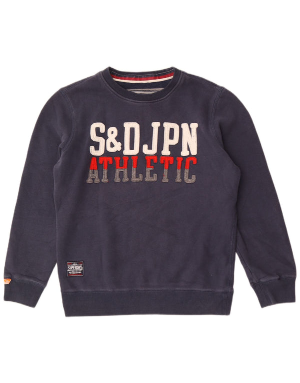 Superdry Herren Grafik-Sweatshirt-Pullover XL aus marineblauer Baumwolle