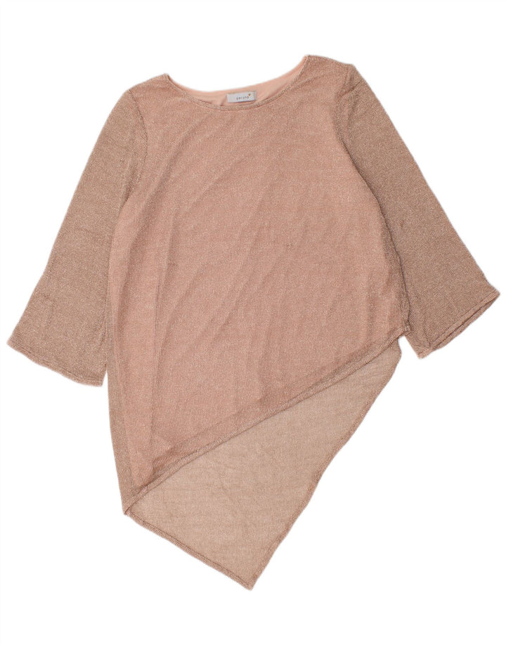 Marks & Spencer Damen Per Una Asymmetrisches Kleid UK 14 Mittelrosa meliert