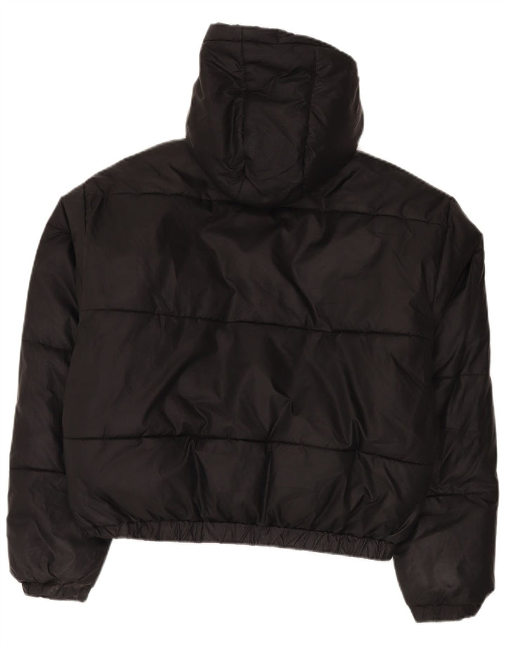 Ellesse Damen-Kapuzen-Übergröße, wattierte Jacke, UK 12, Mittelschwarz, Polyester