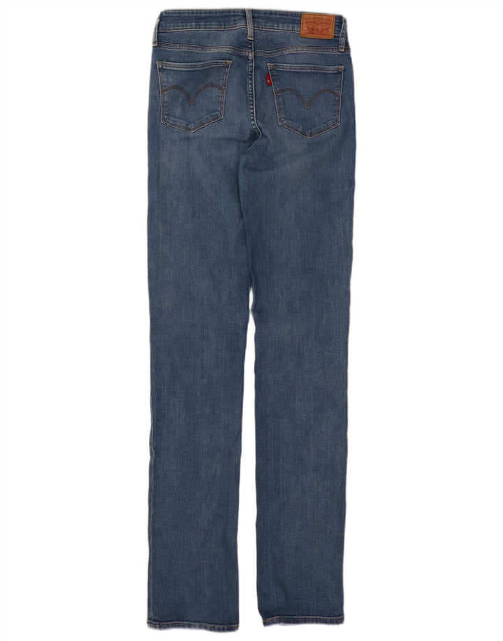 LEVI'S Womens 714 Straight Jeans W28 L34 Blue Cotton