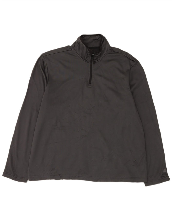G-Star Herren-Pullover-Trainingsanzugoberteil mit Reißverschluss, XL, graues Polyester