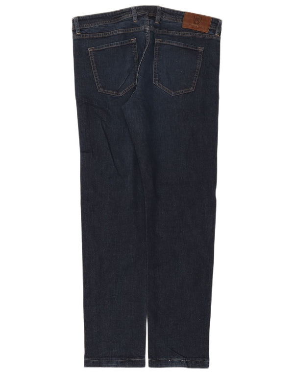 Massimo Dutti Damen Straight Jeans EU 44 Large W34 L29 Marineblau