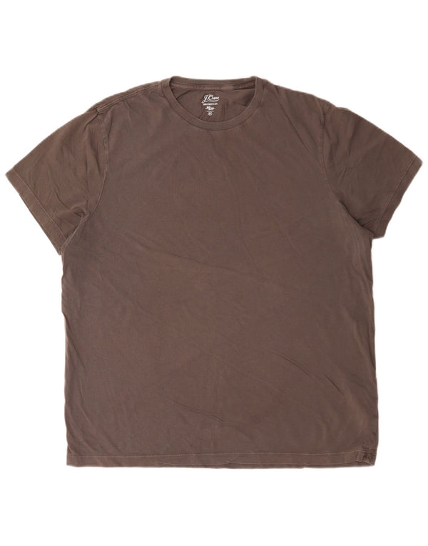 J. Crew Herren T-Shirt Top XL Braun Baumwolle
