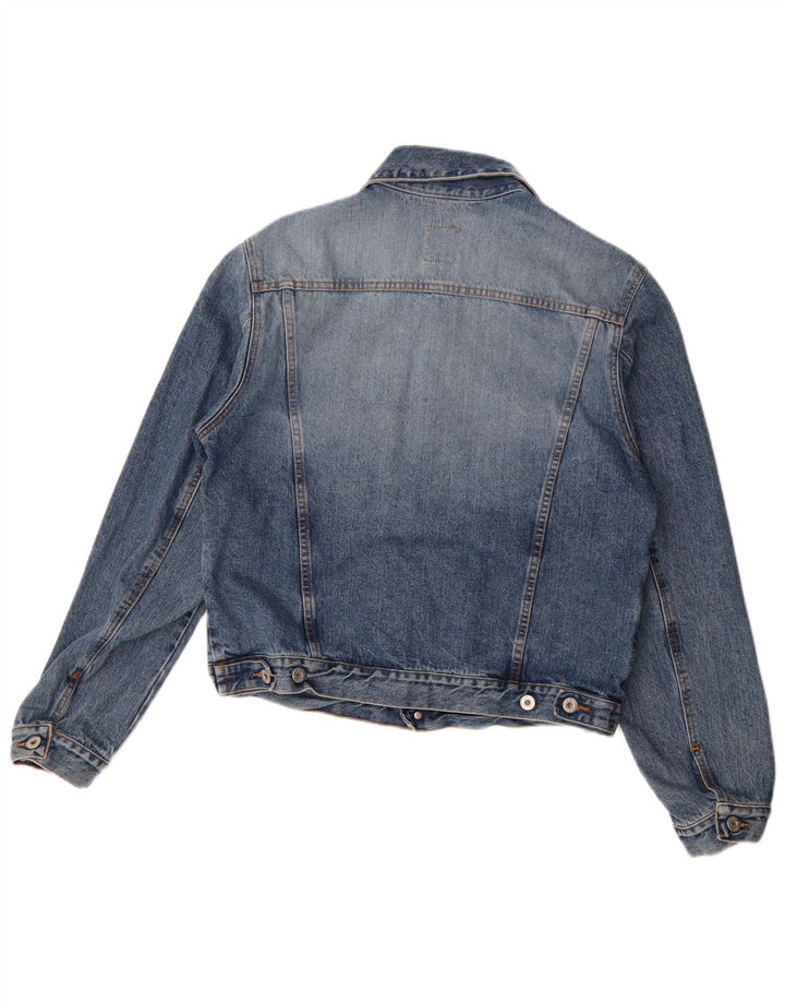 Vintage Herren Jeansjacke UK 38 Mittelblaue Baumwolle