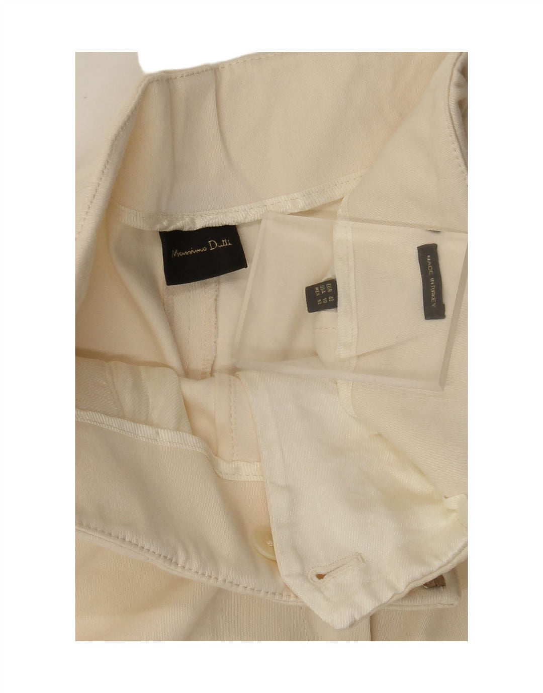 Massimo Dutti Damen-Hose, kurz geschnitten, EU 42, Größe L, W30, L25, Weiß