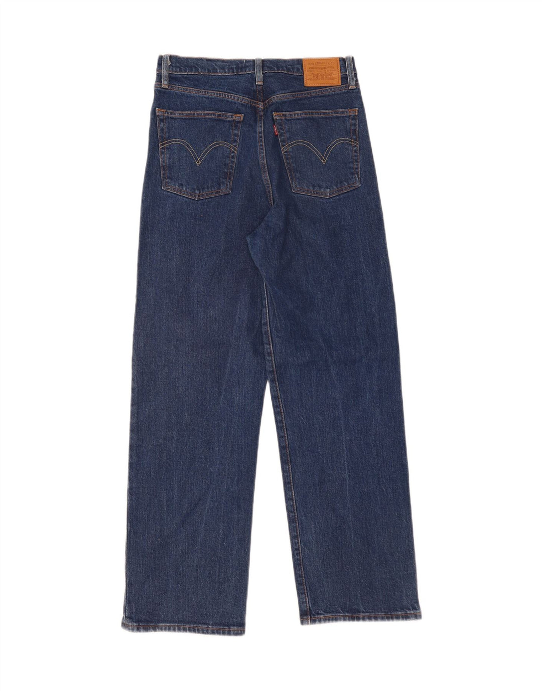 LEVI'S Damen Ribcage Straight Jeans W30 L29 Blaue Baumwolle