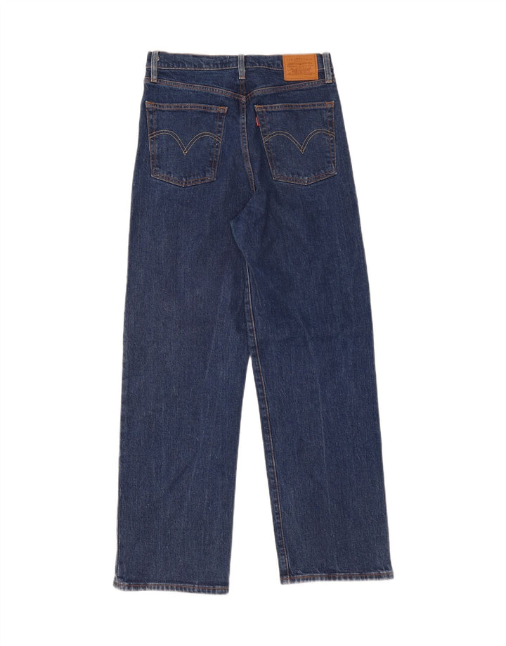 LEVI'S Damen Ribcage Straight Jeans W30 L29 Blaue Baumwolle